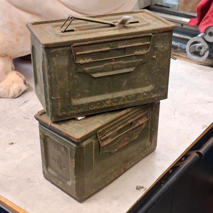 Munitiekist .50 Amerikaans model 2x, Verzamelen, Militaria | Algemeen, Landmacht, Amerika, Ophalen of Verzenden