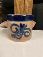 Steengoedpot met blauw decor, Antiek en Kunst, Ophalen of Verzenden