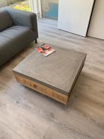 Design salontafel met draaibaar robuust blad (betonlook), Minder dan 50 cm, Gebruikt, Ophalen