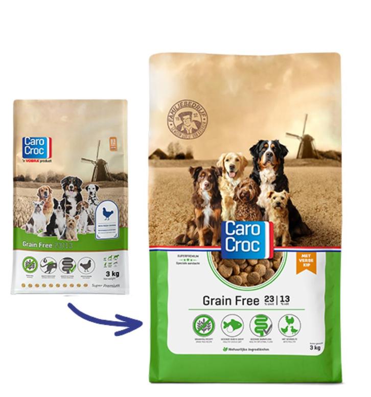 ACTIE Carocroc Grain Free 2x 12,5 kg nu voor maar €104,95, Dieren en Toebehoren, Dierenvoeding, Hond, Ophalen of Verzenden