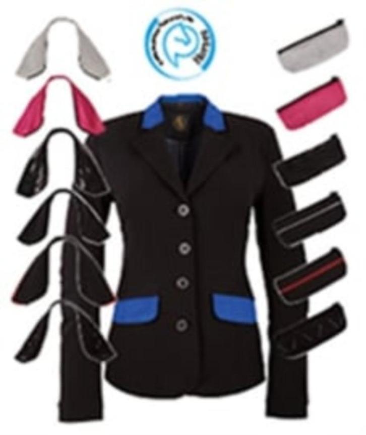 BR Monaco Competition wedstrijdjasje met kleur kraag 44, Dieren en Toebehoren, Paardrijkleding, Zo goed als nieuw, Dames, Bovenkleding