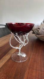 Handgemaakt Pools glas – Alicja coupe rood, Ophalen of Verzenden