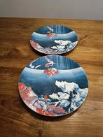 Twee kunst op tafel borden, Antiek en Kunst, Ophalen
