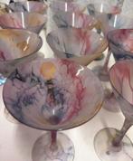 12 Christalrov Italy genarnerde cocktailglazen pastel, Verzamelen, Glas en Borrelglaasjes, Ophalen of Verzenden, Zo goed als nieuw