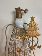 Kerstman decoratie goudkleurig metaal, Diversen, Kerst, Ophalen of Verzenden, Zo goed als nieuw