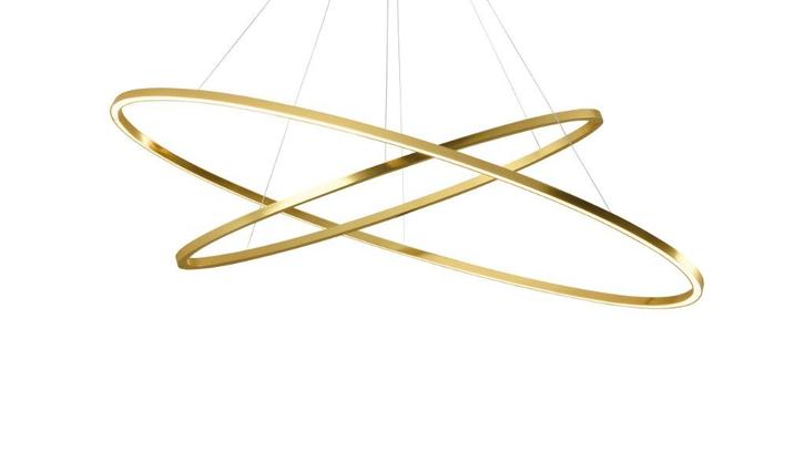 Hanglamp NEMO Ellisse Double, Huis en Inrichting, Lampen | Hanglampen, Zo goed als nieuw, Minder dan 50 cm, Kunststof, Metaal