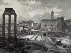 Rome 1877 - Originele antieke houtgravure – Forum Romanun, Verzenden