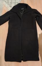 Teddystof lange zwarte jas, Nieuw, Maat 42/44 (L), Ophalen of Verzenden, Zwart