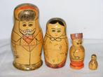 B6677 Oude matroesjka baboesjka gezin retro USSR, Ophalen of Verzenden, Gebruikt