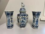 Delfts Blauw Kaststel - Vazen en Dekselvaas, Antiek en Kunst, Antiek | Vazen, Ophalen of Verzenden
