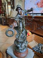 Groot antiek beeld 78cm, Ophalen of Verzenden