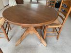 Eettafel rond, Huis en Inrichting, Tafels | Eettafels, Ophalen, Zie foto's, Zo goed als nieuw, Vier personen