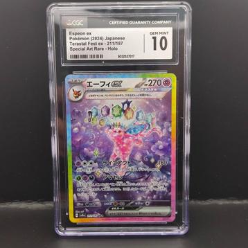 Espeon ex - Terastal Festival - CGC 10 beschikbaar voor biedingen
