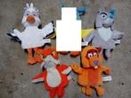 handpop fabeltjeskrant 9 stuks ooievaar - vos - de wolf, Ophalen, Zo goed als nieuw, Overige typen