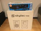 Boxen 2x 350 watt Skytec + versterker (geluid evt carnaval), Audio, Tv en Foto, Luidsprekers, Gebruikt, 120 watt of meer, Front, Rear of Stereo speakers