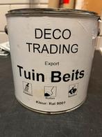 Partij tuinbeits cremewit RAL 9001 2,5 liter blikken, Doe-het-zelf en Verbouw, Verf, Beits en Lak, Postbus, Info@deco. Nl, Wit
