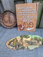 Vintage Houten/steen WANDBORDEN, Huis en Inrichting, Woonaccessoires | Wanddecoraties, Ophalen of Verzenden, Zo goed als nieuw