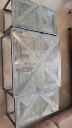 Riviera Maison salontafel le Bar American, 3 stuks, Ophalen, 50 tot 100 cm, Vierkant, 50 tot 100 cm