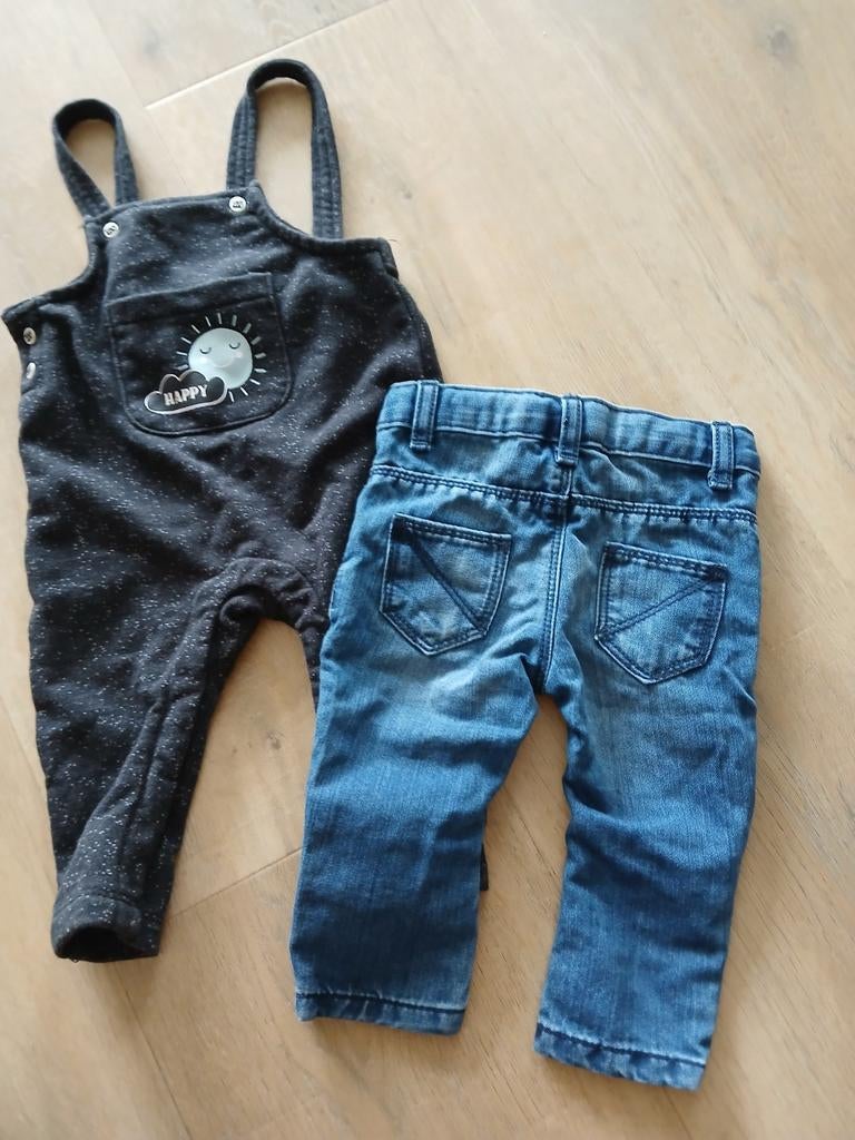 Tuinbroek en jeans maat 62 Hema, samen €3, Kinderen en Baby's, Babykleding | Maat 62, Broekje, Jongetje of Meisje, Ophalen of Verzenden