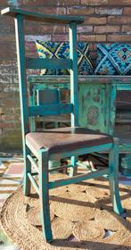 Oud/India/Ibiza/Style/Stoeltje/Stoel/Bidstoel, Antiek en Kunst, Curiosa en Brocante, Ophalen of Verzenden