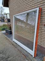 Hardhouten kozijn met dubbel glas, Ophalen, Gebruikt, Hout, Raamkozijn