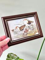 Vintage lijstje fotolijstje vogelprent, Ophalen of Verzenden, Gebruikt