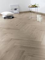 Visgraat Laminaat Grey oak 8mm dik 4V-groev €16,95m2 inc.btw, 75 m² of meer, Nieuw, Visgraat Laminaat grey oak, Ophalen of Verzenden