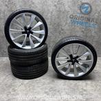 20 inch originele velgen + zomerbanden Tesla Model 3 5YJ3, Gebruikt, Banden en Velgen, Ophalen of Verzenden, Tesla