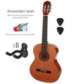 Uitstekende  linkshandige gitaar+akk.boek, ophanghaak, picks, Nieuw, Klassieke of Spaanse gitaar, Ophalen of Verzenden