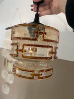 Vintage Hanglamp met Glas, Ophalen of Verzenden, Gebruikt, Glas, Minder dan 50 cm