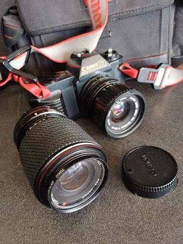 Canon T50 Spiegelreflex Camera Fototoestel en 2 Lenzen € 50 beschikbaar voor biedingen
