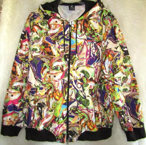 Vintage Y2K Nike Air Jordan Technicolor Sneaker Print L XL, Kleding | Heren, Sportkleding, Gedragen, Algemeen, Maat 56/58 (XL)