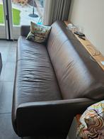 Goossens leren bank + hocker - 2 jaar oud, Ophalen, Driepersoons, 75 tot 100 cm, Modern