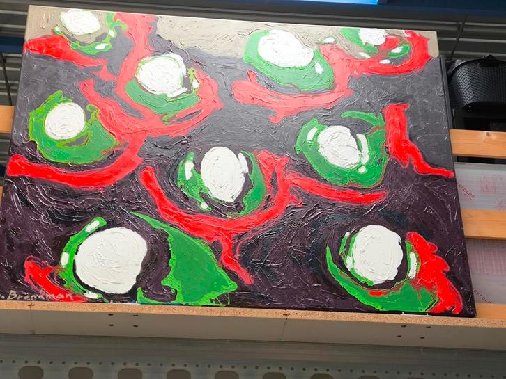 Abstract Schilderij - B. Brenkman, Antiek en Kunst, Kunst | Schilderijen | Abstract, Ophalen of Verzenden