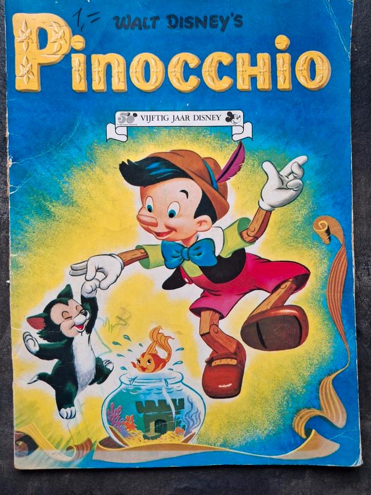 Pinocchio - Jubileumboek 50 jaar Walt Disney, Boeken, Kinderboeken | Jeugd | onder 10 jaar, Ophalen of Verzenden