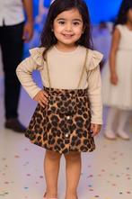 Panter jurk met beige look 14 jaar, Kinderen en Baby's, Kinderkleding | Maat 164, Meisje, Nieuw, Ophalen of Verzenden, Jurk of Rok