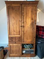 Handgemaakte, degelijke houten garderobekast, Huis en Inrichting, Kasten | Computermeubels, Ophalen, Gebruikt, Grenenhout, 40 tot 80 cm