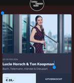 Lucie horsch en Ton koopman Tivoli, Tickets en Kaartjes, Concerten | Klassiek, Februari, Instrumentaal, Eén persoon