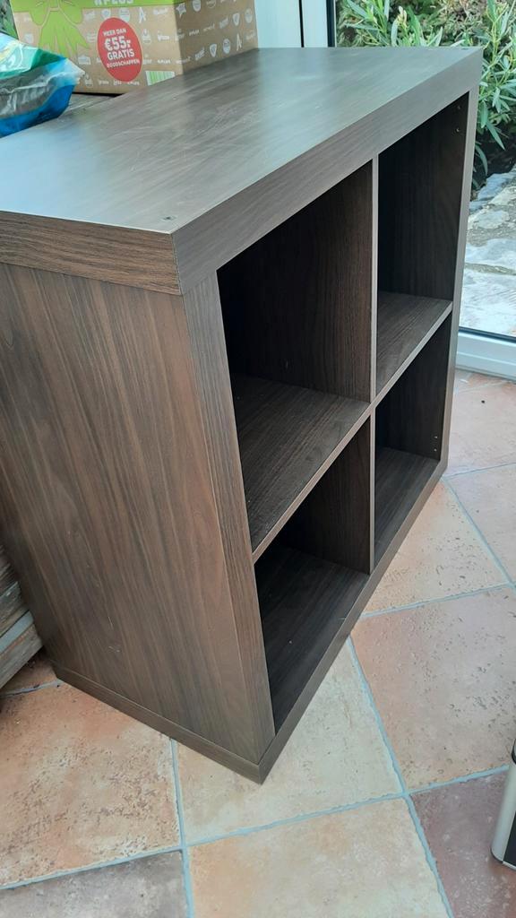 Ikea Expedit Kast Bruin/Zwart, Huis en Inrichting, Kasten | Boekenkasten, Gebruikt, 50 tot 100 cm, Minder dan 100 cm, 25 tot 50 cm