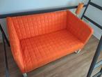 Ikea Knopparp bank oranje, Ophalen, Tweepersoons, 75 tot 100 cm, Zo goed als nieuw