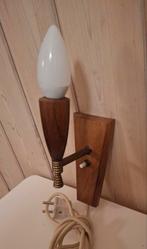 Deens teak wandlampje. Vintage., Huis en Inrichting, Lampen | Wandlampen, Ophalen of Verzenden, Zo goed als nieuw