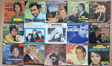 PARTIJ VAN 25 STUKS 7" VINYL SINGLES DUITSE SCHLAGERS beschikbaar voor biedingen