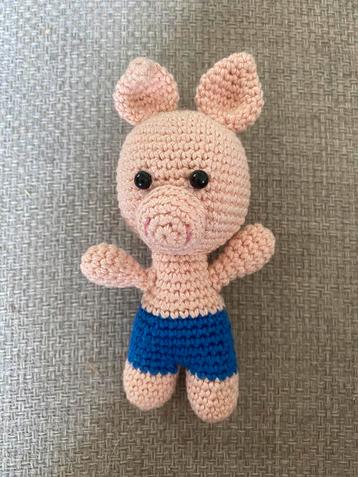 Gehaakte varken knuffel, amigurumi beschikbaar voor biedingen