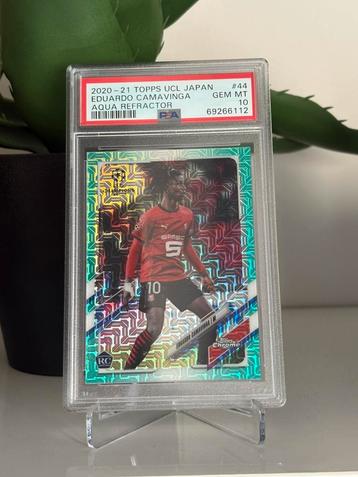 Camavinga rookie PSA 10 – Topps UCL Japan Aqua /199 beschikbaar voor biedingen