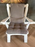 Houten voorleesstoel, Huis en Inrichting, Stoelen, Ophalen, Gebruikt, Wit, Eén