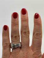 Z852 Prachtige zilveren modernist ring maat 19, 19 tot 20, Ophalen of Verzenden, X, Dame