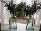 Glazen vasen decoratie olijftakken potten, Ophalen, Zo goed als nieuw