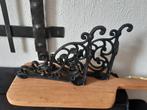 Smeedijzeren plankdragers/houders "boekensteunen" sober, Ophalen of Verzenden
