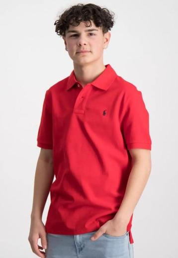 Prachtig rood Ralph Lauren polo shirt mt M/10-12/146-152. beschikbaar voor biedingen