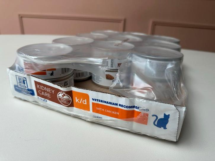Hills k/d kattenvoer 156 gram blikken 20 stuks nierdieet kat, Dieren en Toebehoren, Dierenvoeding, Kat, Ophalen of Verzenden